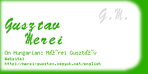 gusztav merei business card